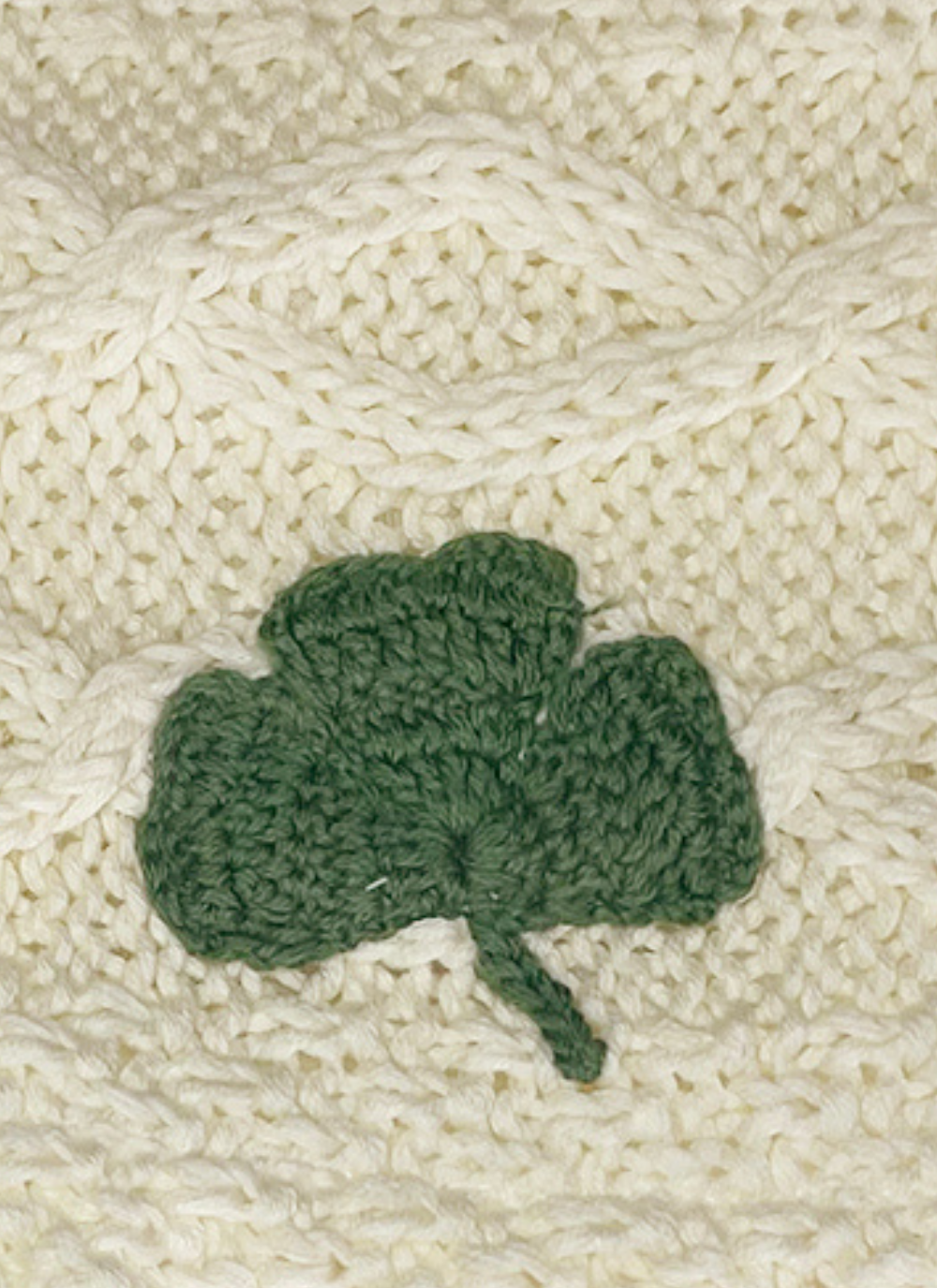 Kids Cream Snood with Shamrock 